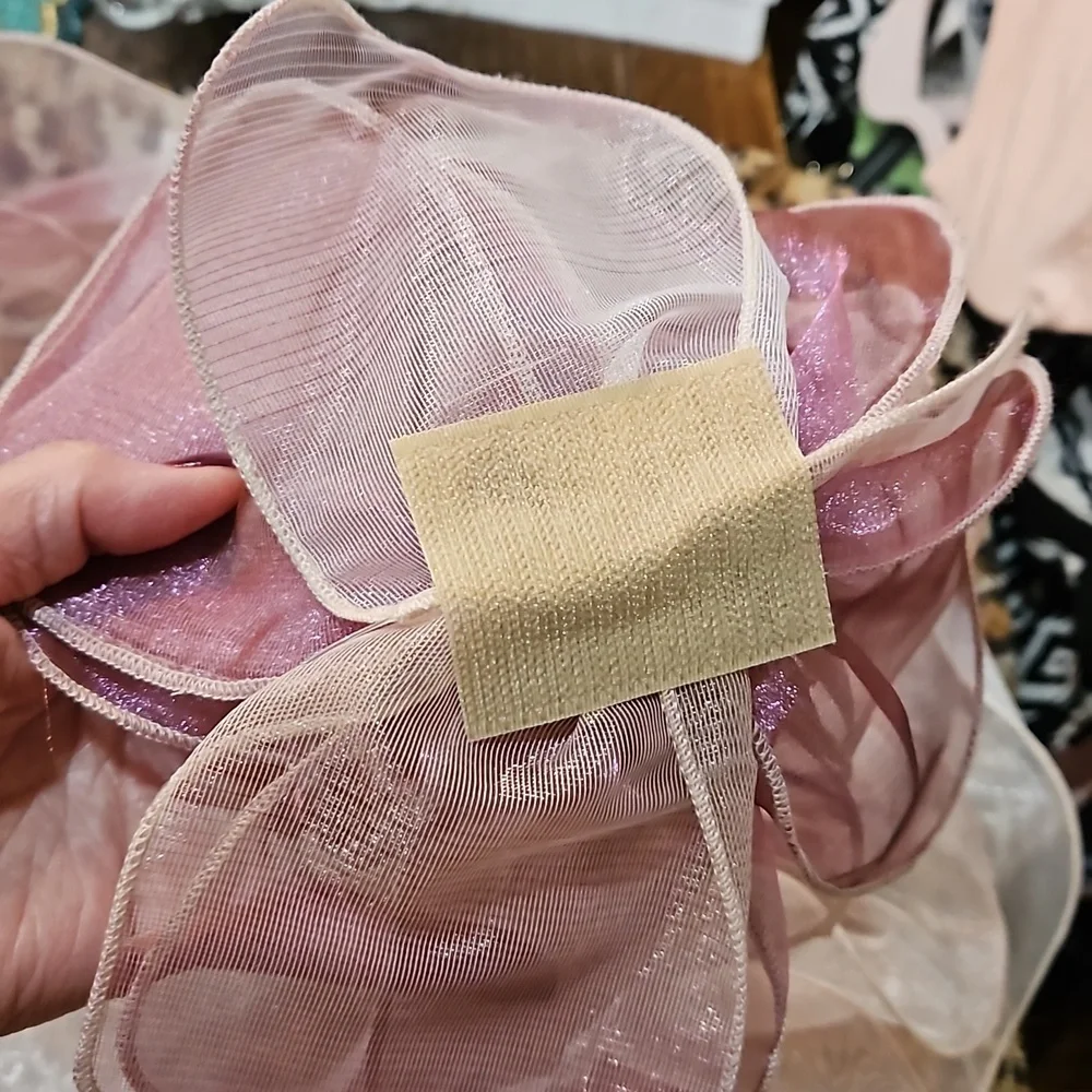 NWT‎ BLUSH PINK 2 IN 1 VELCRO FABULOUS DERBY CHURCH TEA SHOWER WEDDING HAT